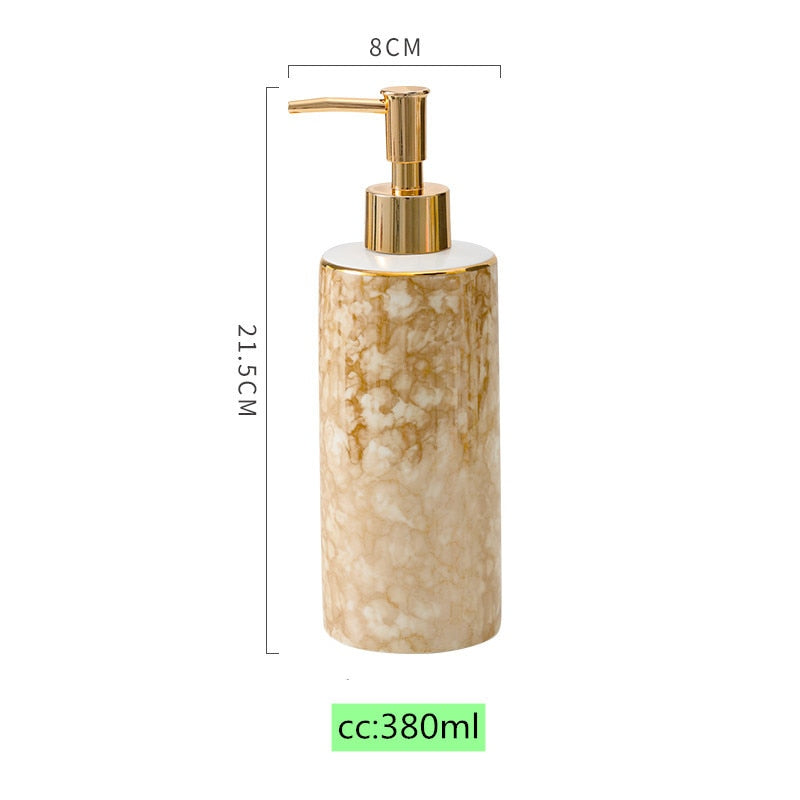 High-grade ceramics Lotion bottle Liquid Soap Dispenser Kitchen hand sanitizer Storage shampoo bottle Bathroom Accessory