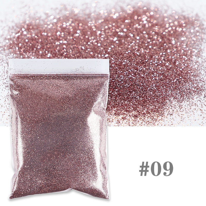 50G Holographic Mixed Hexagon Shape Chunky Nail Glitter Silver Sequins Laser Sparkly Flakes Slices Manicure Nails Art Decoration