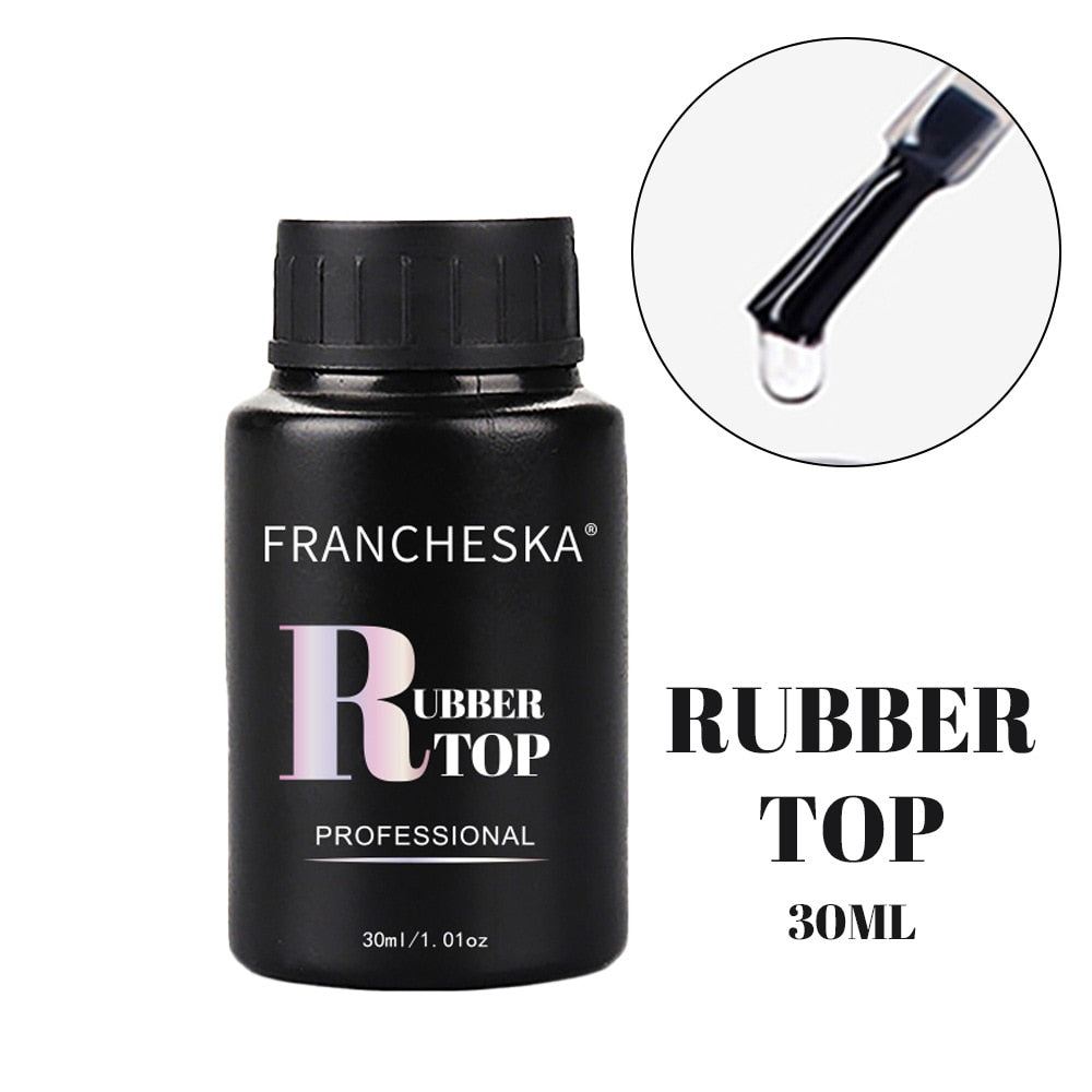 FRANCHESKA 30ML  Glitter Nail Gel Base Polish White Nude Pink Popular Color Semi Permanant Soak Off for Nail Art UV Gel Polish