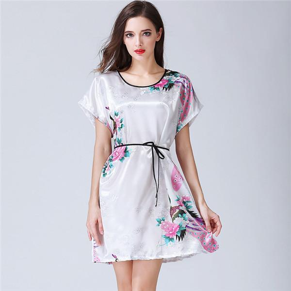 Bride Bridesmaid Wedding Robe Embroidery Kimono Bathrobe Gown Nightgown Casual Satin Short Women Sexy Nightwear Sleepwear