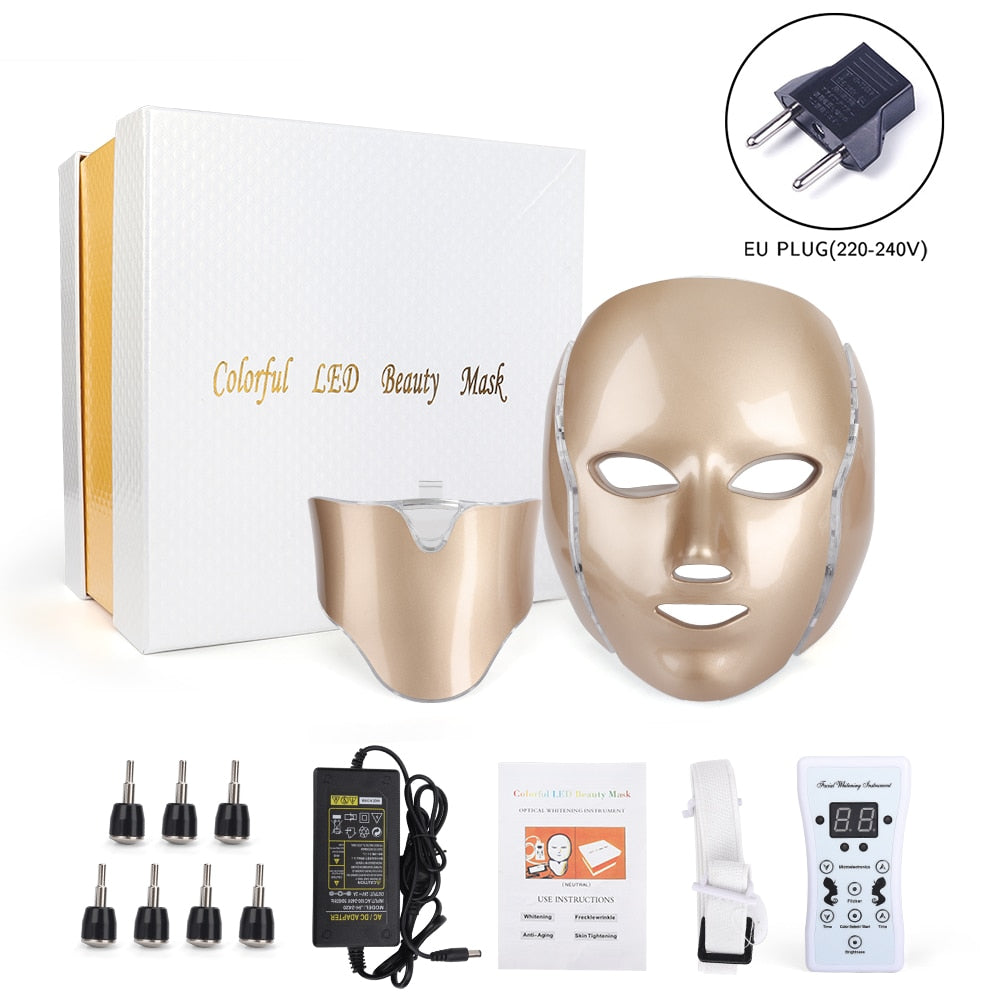 7 Colors LED Light Therapy Face Mask Skin Rejuvenation Led Photon Facial Mask Phototherapy Face Care Beauty Anti Acne Machine