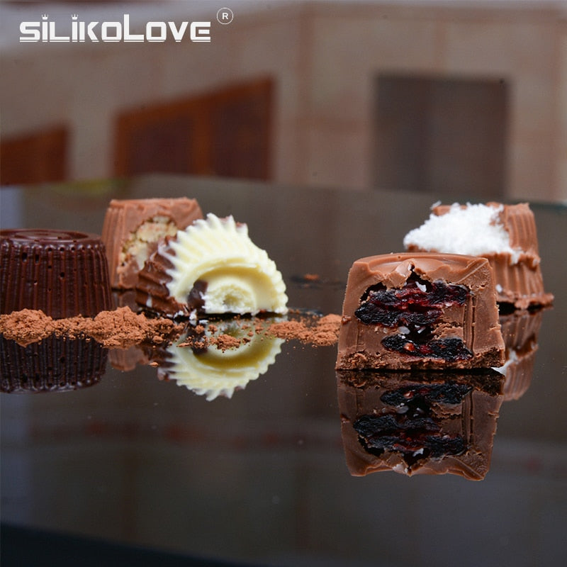 3D Chocolate Mold Silicone Chocolates Molds for Baking Nonstick Jelly Pudding Sugarcraft Mould DIY Kitchen Bakeware