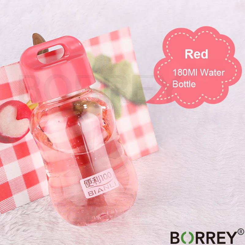 BORREY Colored Plastic Small Water Bottles Portable School Water Bottles Bpa Free Mini Cute Kids Children Direct Drinking Bottle