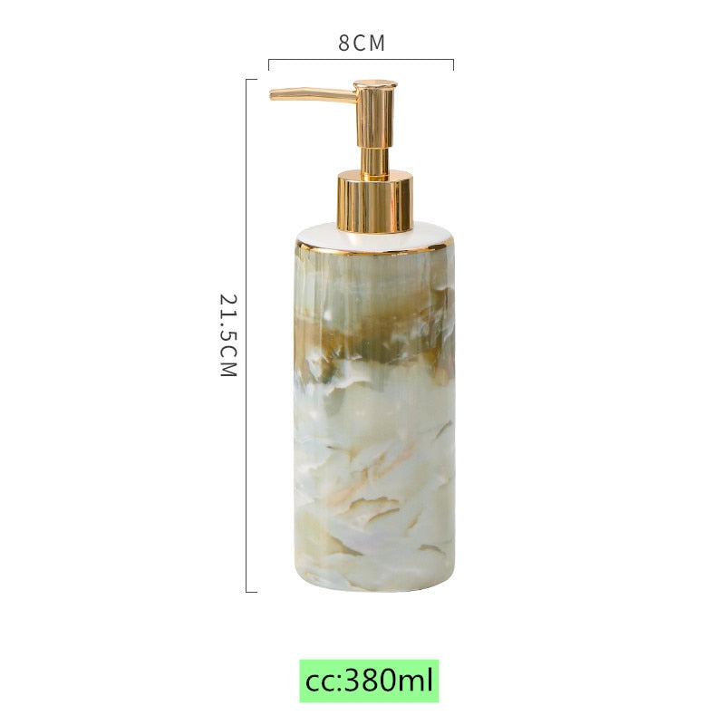 High-grade ceramics Lotion bottle Liquid Soap Dispenser Kitchen hand sanitizer Storage shampoo bottle Bathroom Accessory