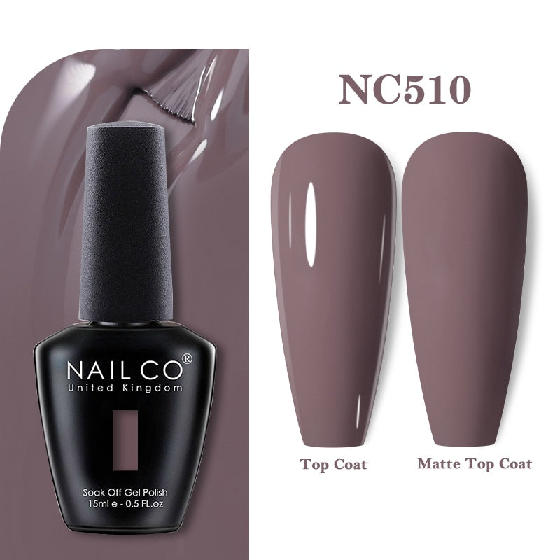 NAILCO 15ml Pink Colors Series Semi Permanent Nail Gel Varnish Polish Soak Off White Red UV Nail Art Gel Nail Polish Gel Lacquer