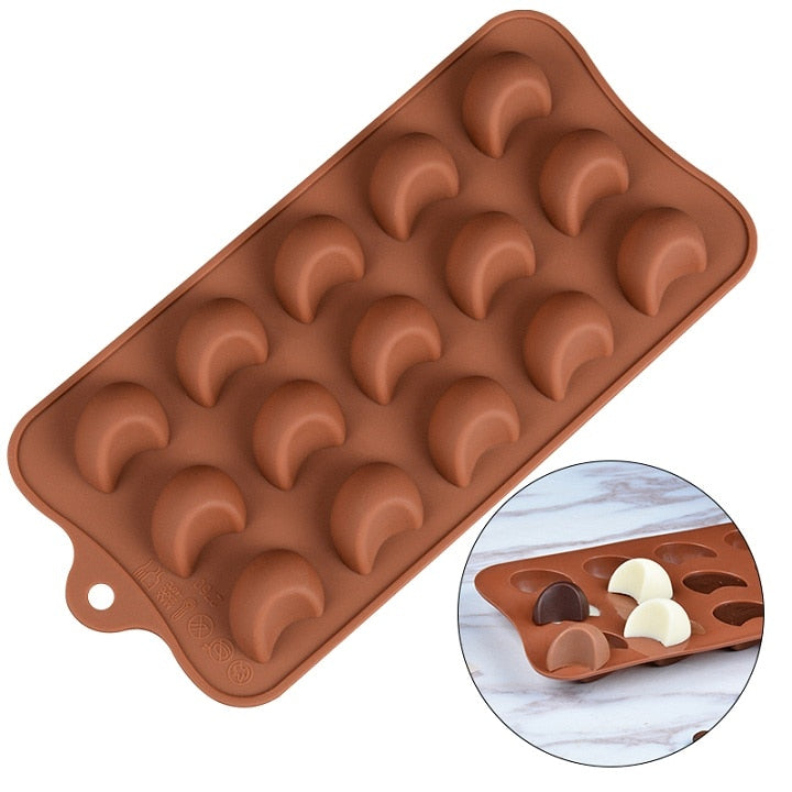 3D Chocolate Mold Silicone Chocolates Molds for Baking Nonstick Jelly Pudding Sugarcraft Mould DIY Kitchen Bakeware