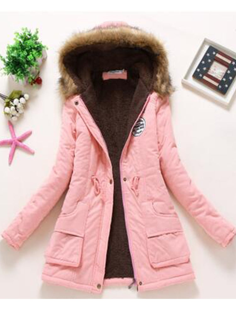 Winter military style coat / hooded jacket medium-long casual parka thickness  XXXL quilt snow outwear