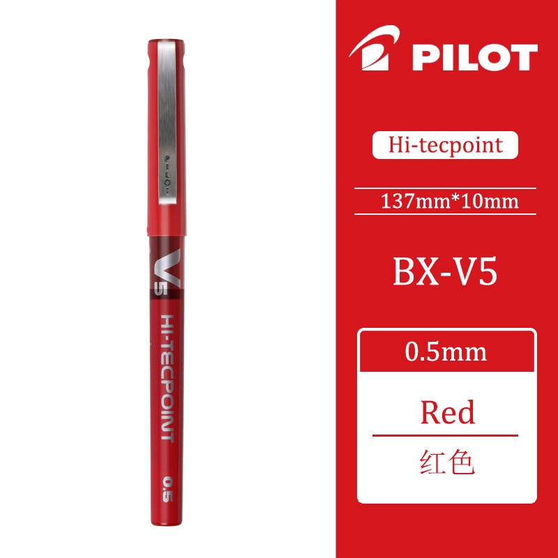 1PCS Pilot Needle Nib Gel Pen V5 Water-based Ballpoint Pen Stationery Office Supplies Writing 0.5mm BX-V5 Kawaii School Supplies