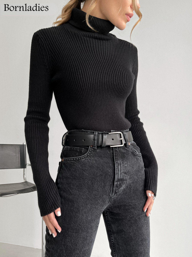 Basic Turtleneck Women Sweaters Autumn Winter Tops Slim Women Pullover Knitted Sweater Jumper Soft Warm Pull