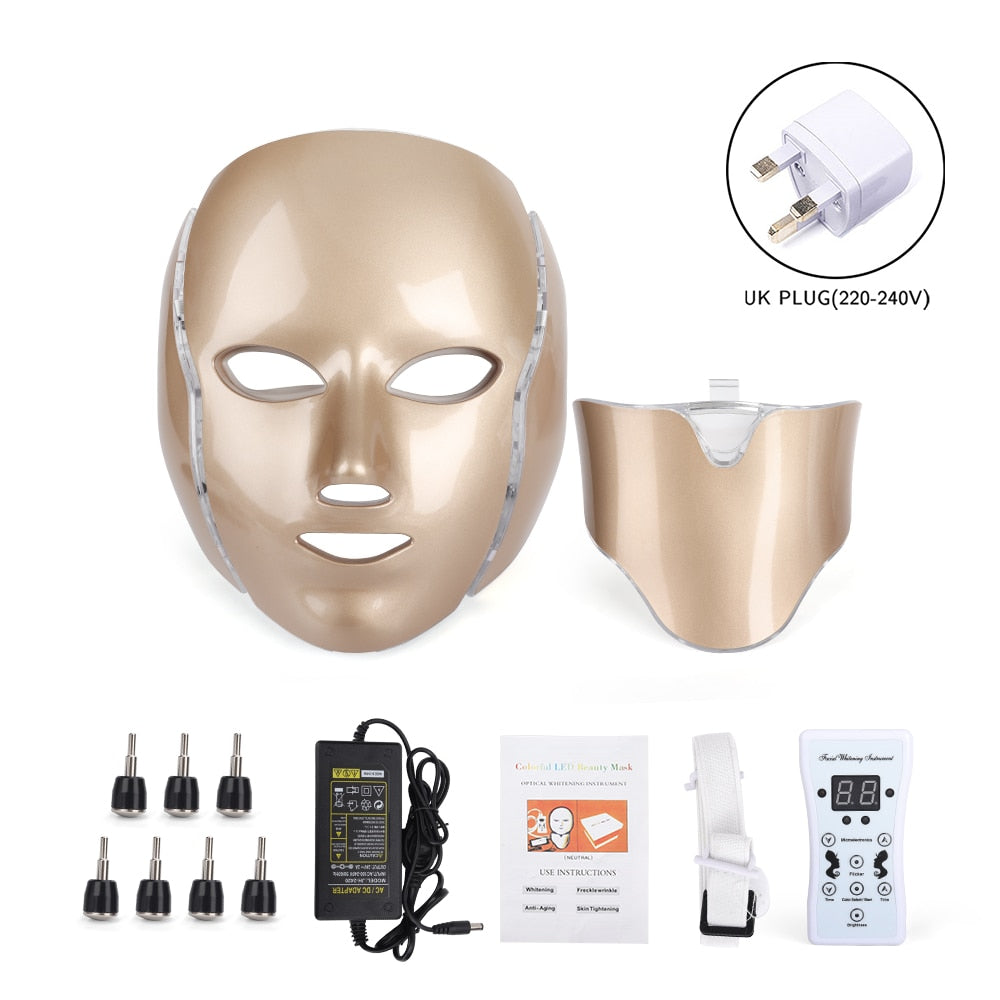 7 Colors LED Light Therapy Face Mask Skin Rejuvenation Led Photon Facial Mask Phototherapy Face Care Beauty Anti Acne Machine