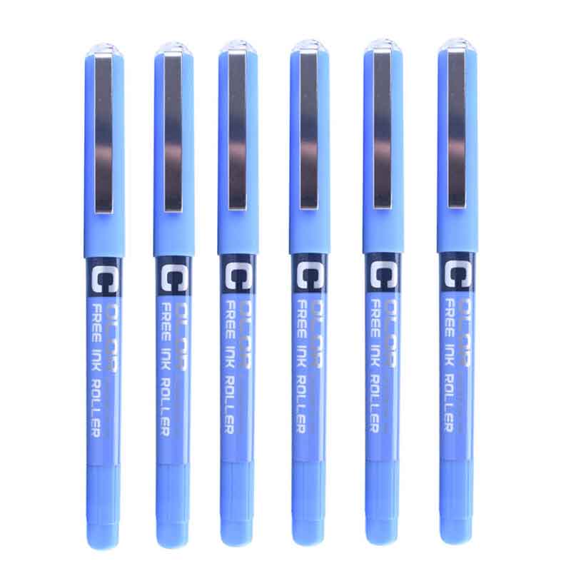 6/7pcs/set 0.5mm Roller Pen Black/Red/blue Color ink Straight Liquid Rollerball Gel Pen for School Office Stationery Kawaii