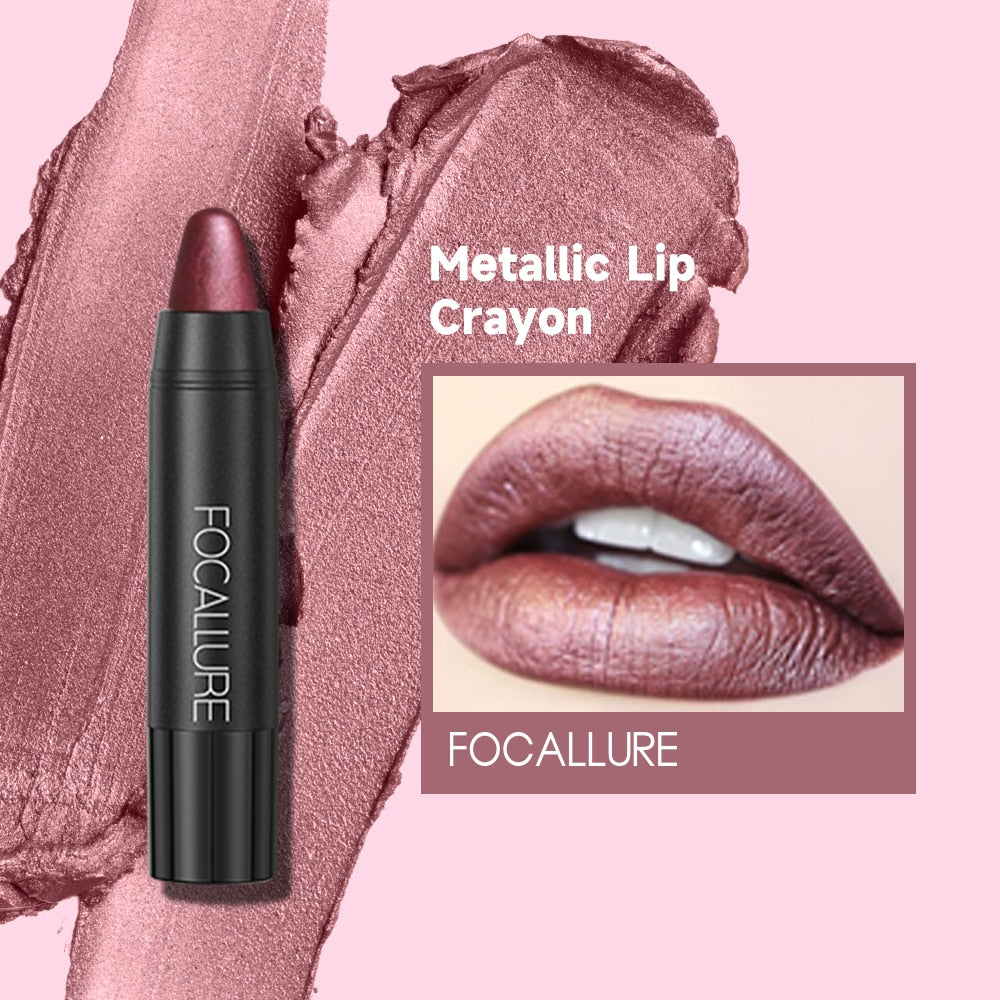 FOCALLURE 31 Colors Matte Lipstick Pencil High Gloss Crayons Long-lasting Waterproof Lip Pen Makeup Cosmetics for Women