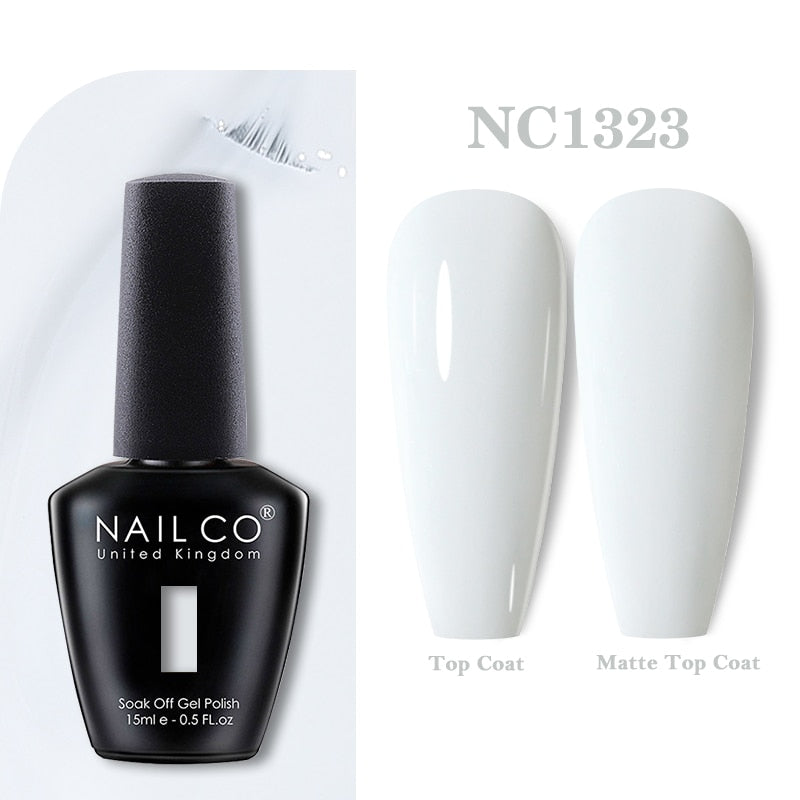 NAILCO 15ml Pink Colors Series Semi Permanent Nail Gel Varnish Polish Soak Off White Red UV Nail Art Gel Nail Polish Gel Lacquer