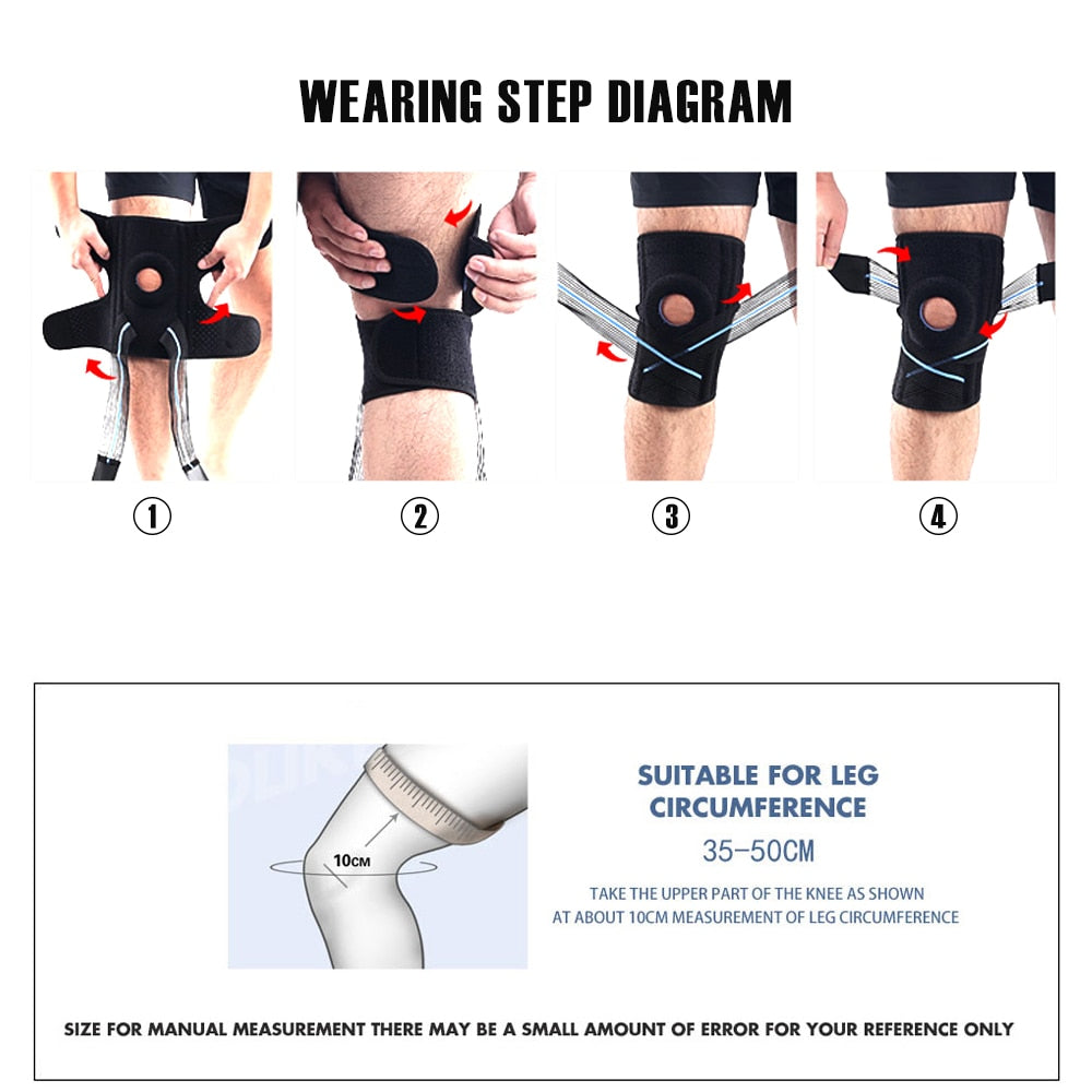 Tcare 1 Piece Knee Brace Stabilizers for Meniscus Tear Knee Pain ACL MCL Injury Recovery Adjustable Knee Support Brace Men Women