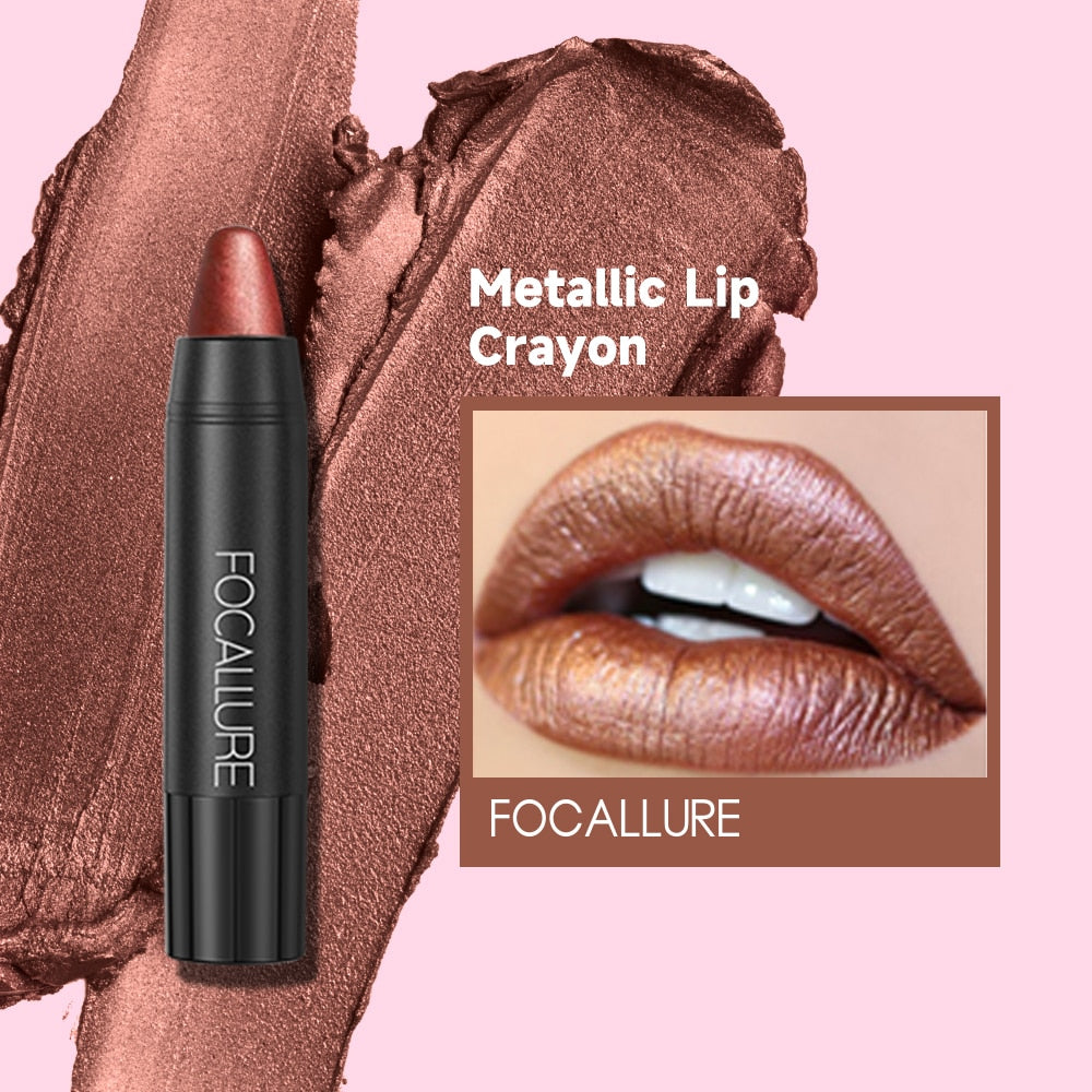 FOCALLURE 31 Colors Matte Lipstick Pencil High Gloss Crayons Long-lasting Waterproof Lip Pen Makeup Cosmetics for Women