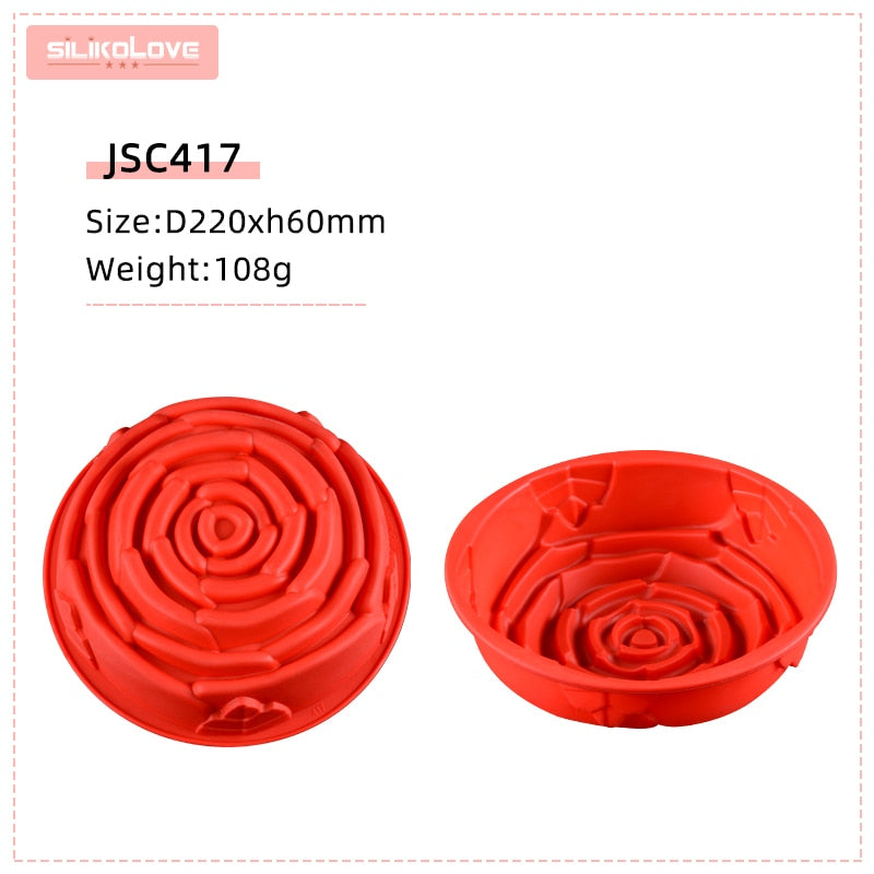 SILIKOLOVE 3D Flowers Baking Mold Silicone Baking Pan Food Grade Silicone Cake Molds Bakeware Kitchen Accessories