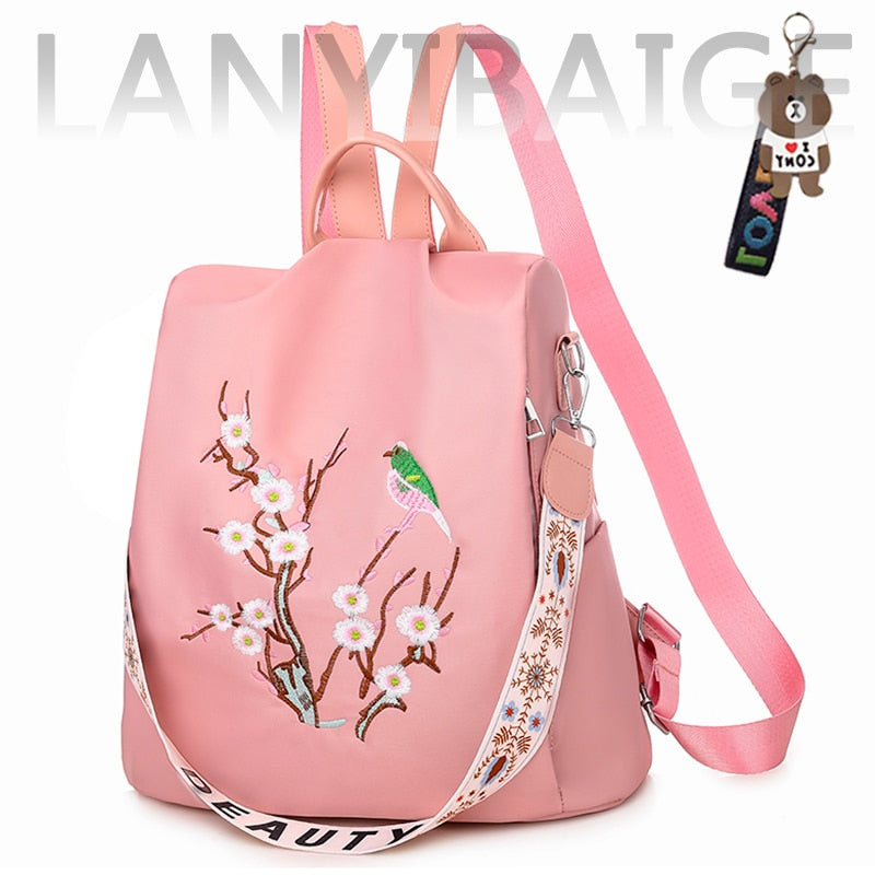 Fashion Backpack Women Oxford Cloth Shoulder Bag 2023 School Bags For Teenage Girls Light Ladies Travel Bagpack Mochila Feminina