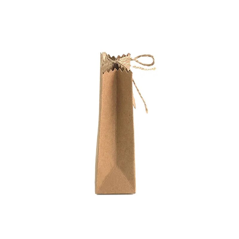 25/50Pcs Retro Kraft Paper DIY Gift Bag Jewelry Cookie Wedding Favor Candy Box Food Packaging Bag With Rope Birthday Party Decor