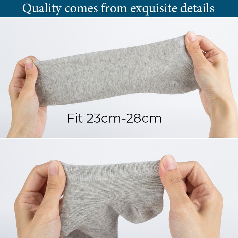 HSS Brand 100% Cotton Men Socks Summer Thin Breathable Socks High Quality No Show Boat Socks Black Short For Students Size 39-44