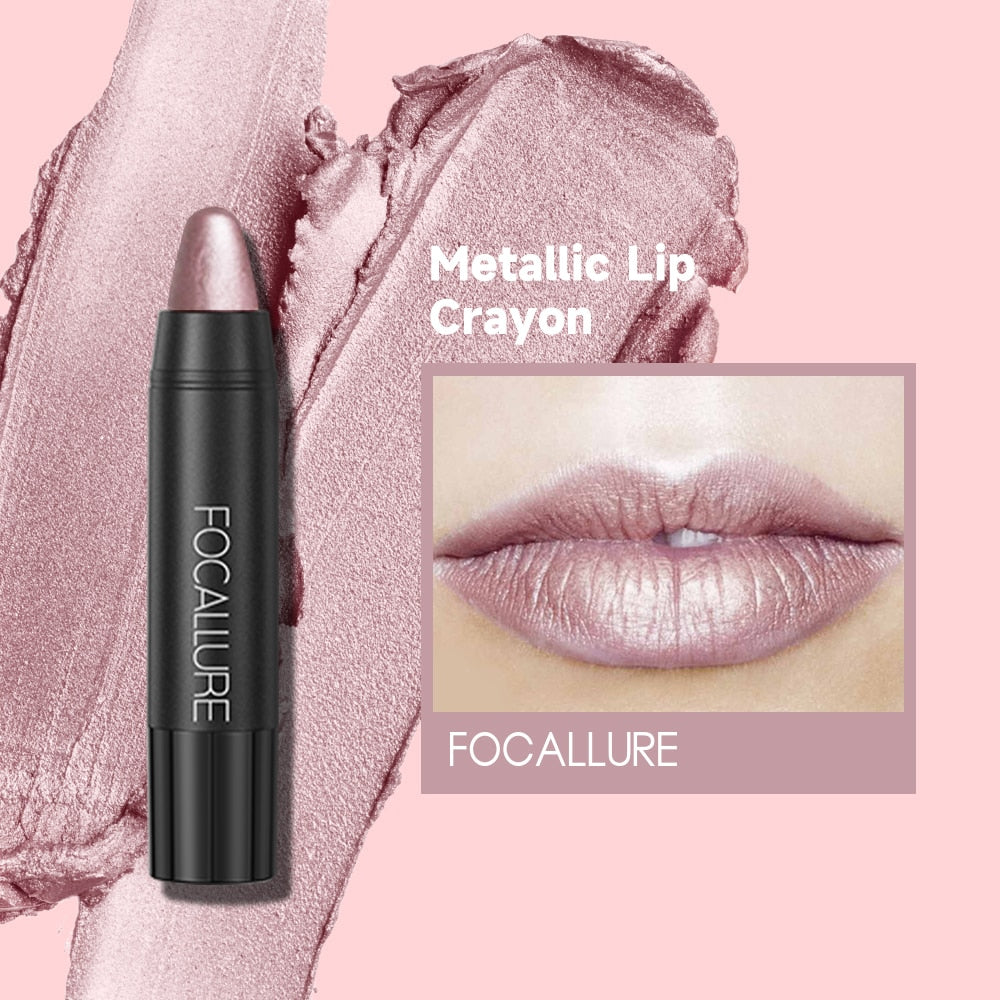 FOCALLURE 31 Colors Matte Lipstick Pencil High Gloss Crayons Long-lasting Waterproof Lip Pen Makeup Cosmetics for Women