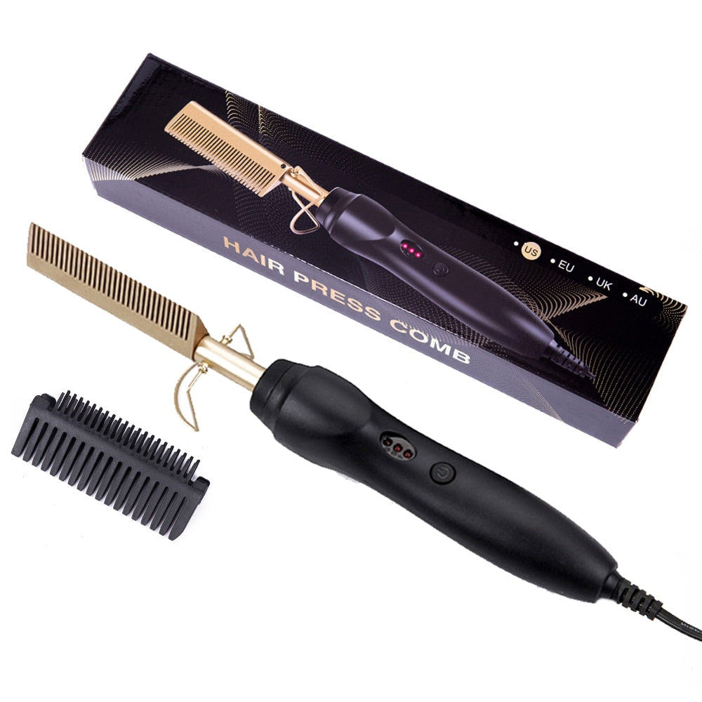 Alileader Cheaper Flat Iron Hair Straightener Electronic Hot Comb Hair Straightening Irons Ceramic Salon Hair Straightner