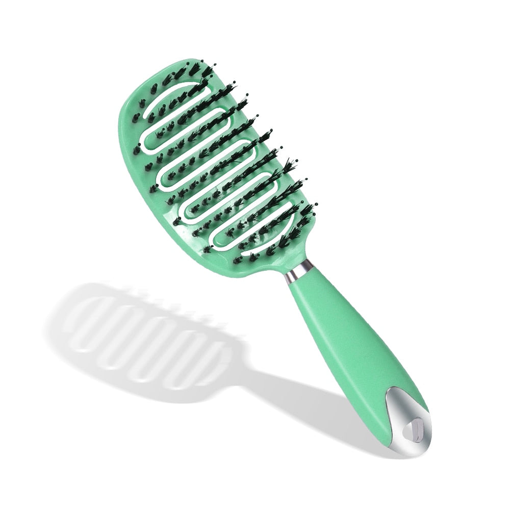 Hair Scalp Massage Comb Hair Brush Women Wet Dry Curly Ultra Detangler Hairbrush Bristle Nylon Salon Hair Styling Tools Dropship