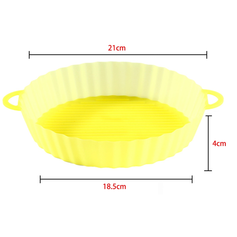 Round silicone Air Fryers Oven Baking Tray Fried Chicken Basket Mat Air Fryer Silicone Pot Grill Pan Kitchen Accessories