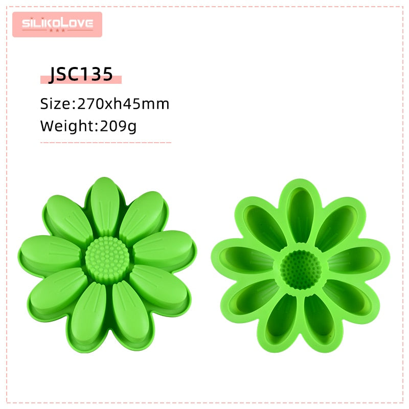 SILIKOLOVE 3D Flowers Baking Mold Silicone Baking Pan Food Grade Silicone Cake Molds Bakeware Kitchen Accessories