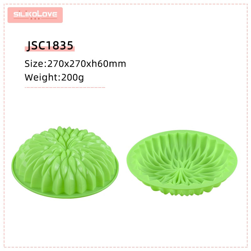 SILIKOLOVE 3D Flowers Baking Mold Silicone Baking Pan Food Grade Silicone Cake Molds Bakeware Kitchen Accessories