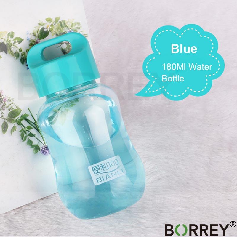 BORREY Colored Plastic Small Water Bottles Portable School Water Bottles Bpa Free Mini Cute Kids Children Direct Drinking Bottle