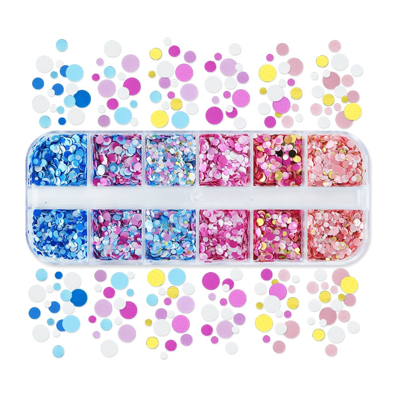 Fluorescence Butterfly Heart Fruits Various Shapes Nail Art Glitter Flakes 3D Colourful Sequins Polish Manicure Nail Decoration