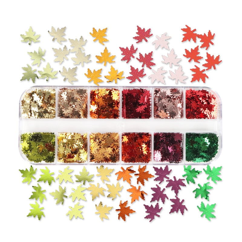 Fluorescence Butterfly Heart Fruits Various Shapes Nail Art Glitter Flakes 3D Colourful Sequins Polish Manicure Nail Decoration