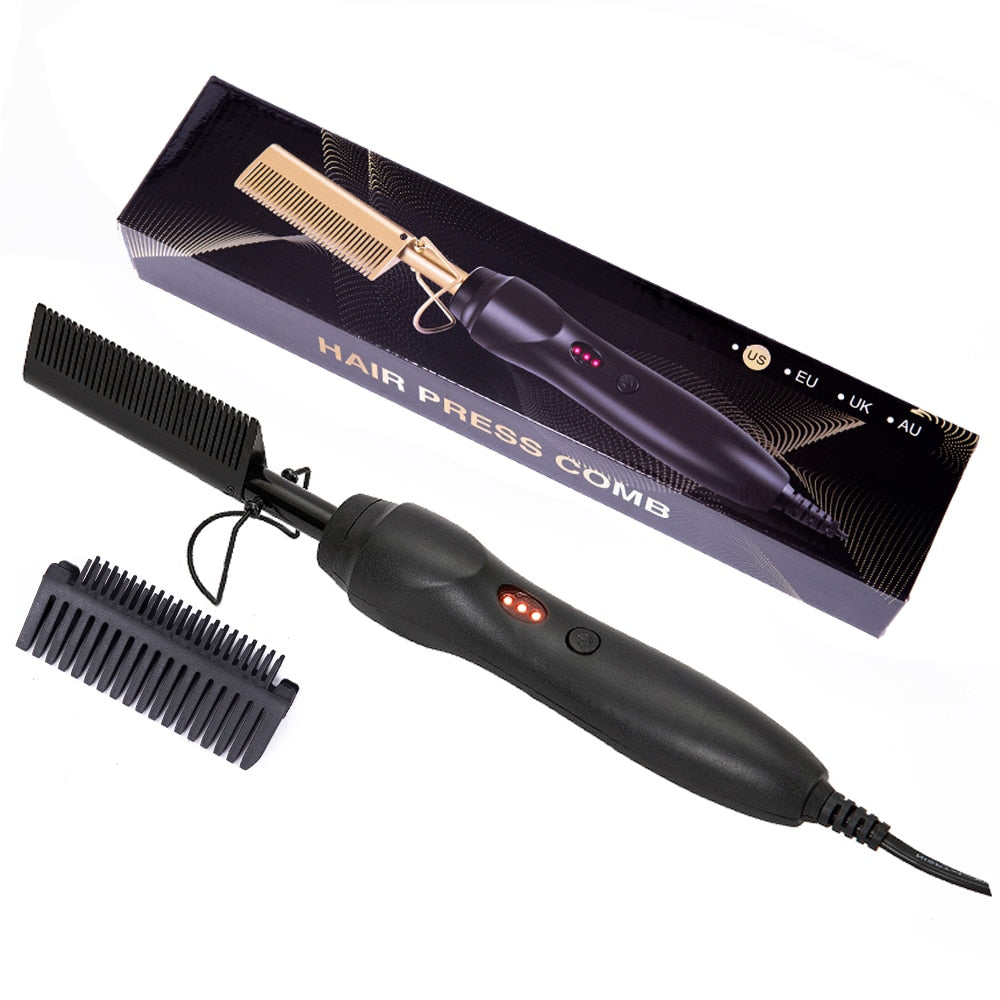 Alileader Cheaper Flat Iron Hair Straightener Electronic Hot Comb Hair Straightening Irons Ceramic Salon Hair Straightner