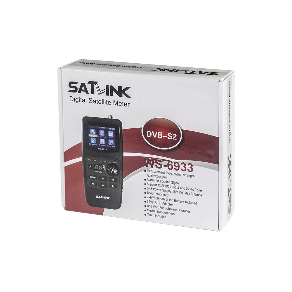 Original Satlink WS-6933 Satellite Finder DVB-S2 FTA CKU Band Satlink Digital Satellite Finder Meter WS 6933 free shipping