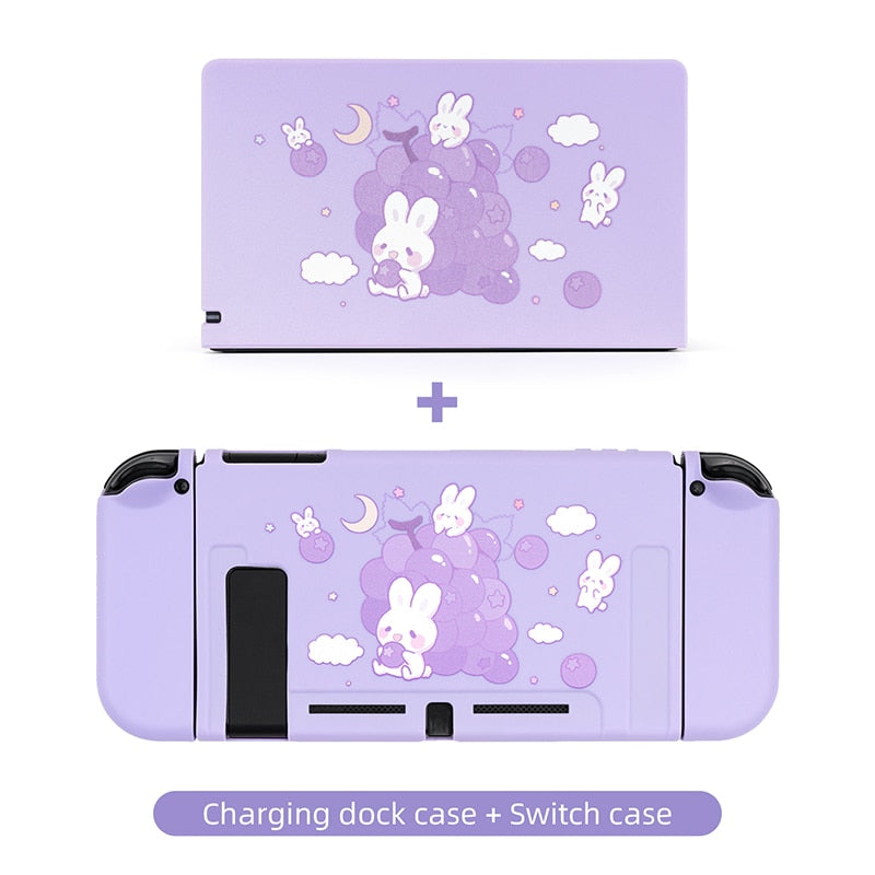 GeekShare Case For Nintendo Switch Charging Dock Kawaii Cotton Ice Cream Cat Full Cover NS Game Console Base Shell