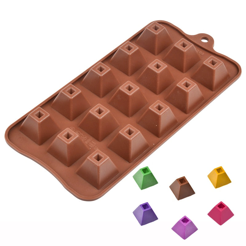 3D Chocolate Mold Silicone Chocolates Molds for Baking Nonstick Jelly Pudding Sugarcraft Mould DIY Kitchen Bakeware