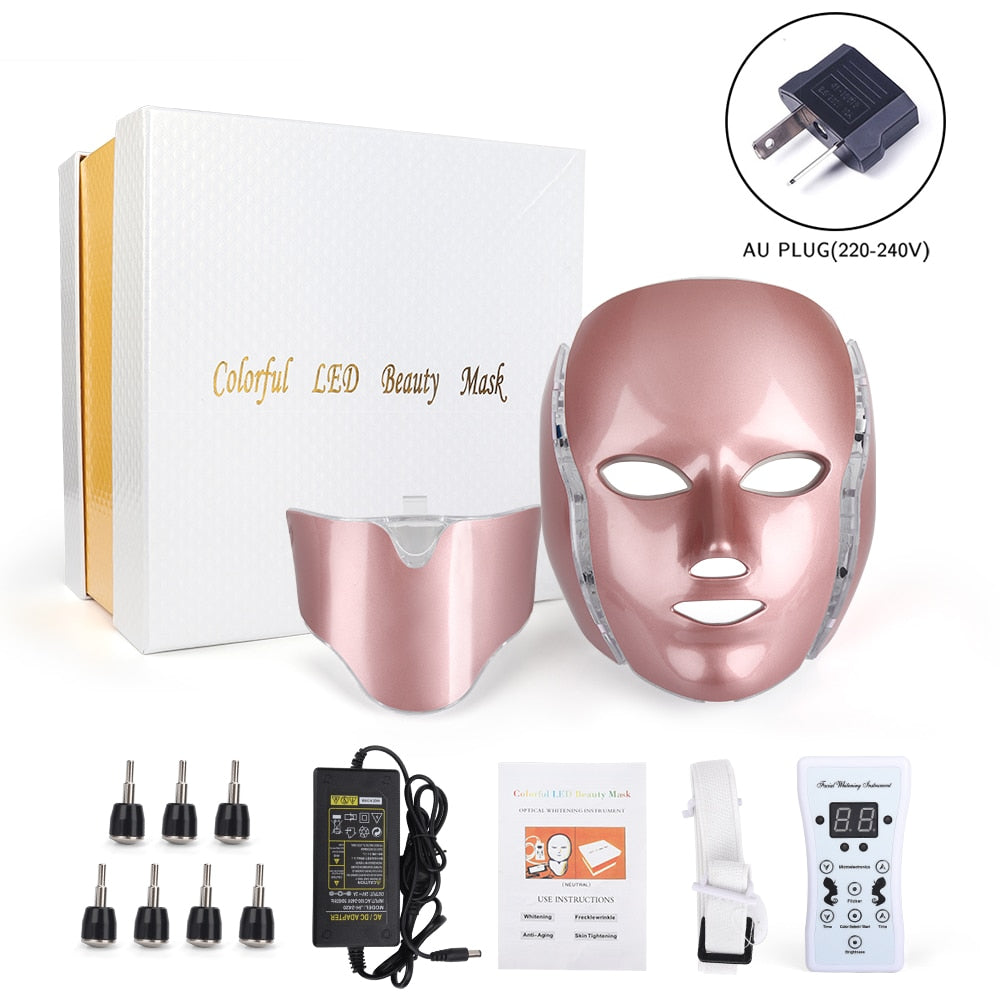 7 Colors LED Light Therapy Face Mask Skin Rejuvenation Led Photon Facial Mask Phototherapy Face Care Beauty Anti Acne Machine