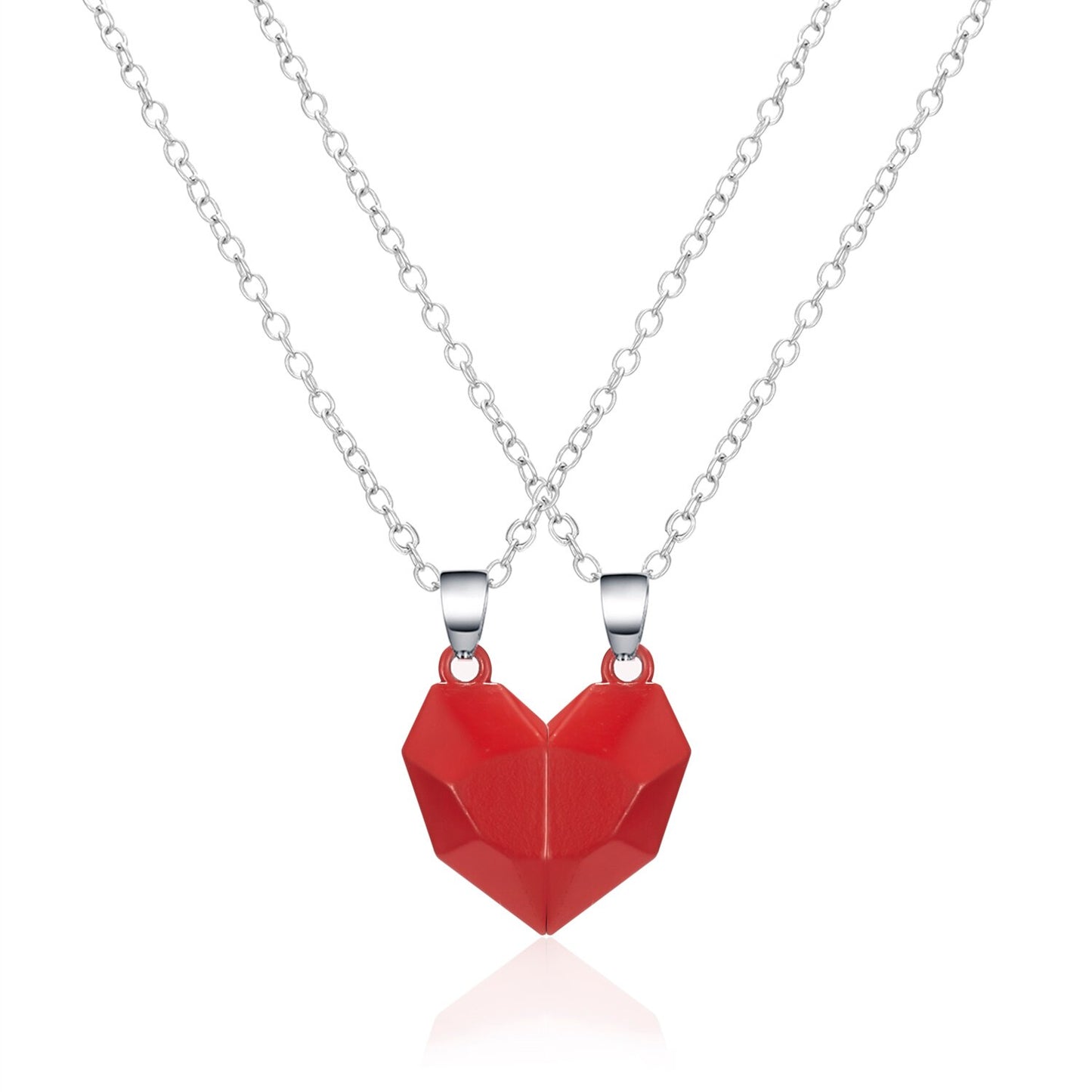 Exquisite Heart Shaped Pendant Necklace for Women Men Lover Fashion Affectionate Hug Couple Necklace Love witness Jewelry