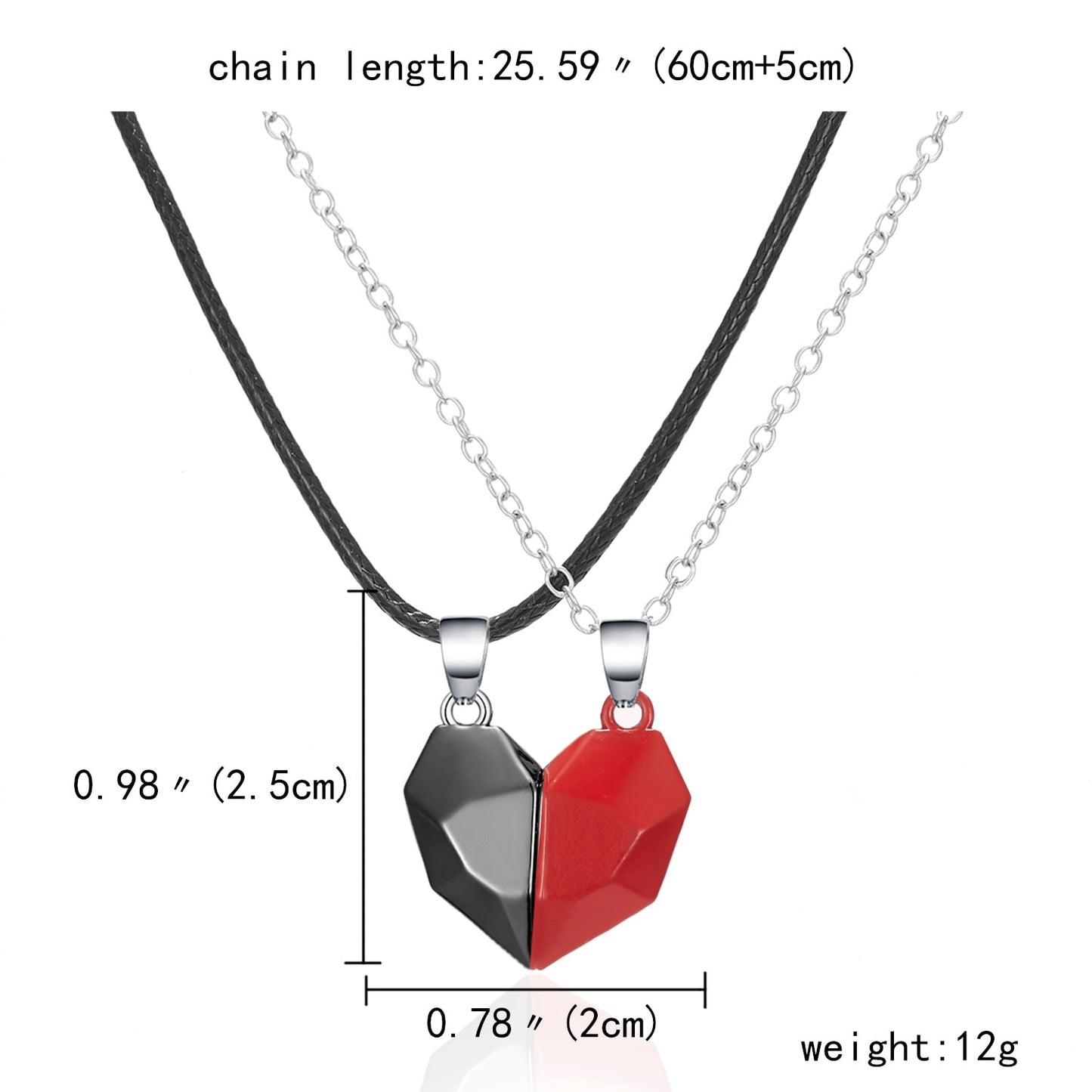 Exquisite Heart Shaped Pendant Necklace for Women Men Lover Fashion Affectionate Hug Couple Necklace Love witness Jewelry