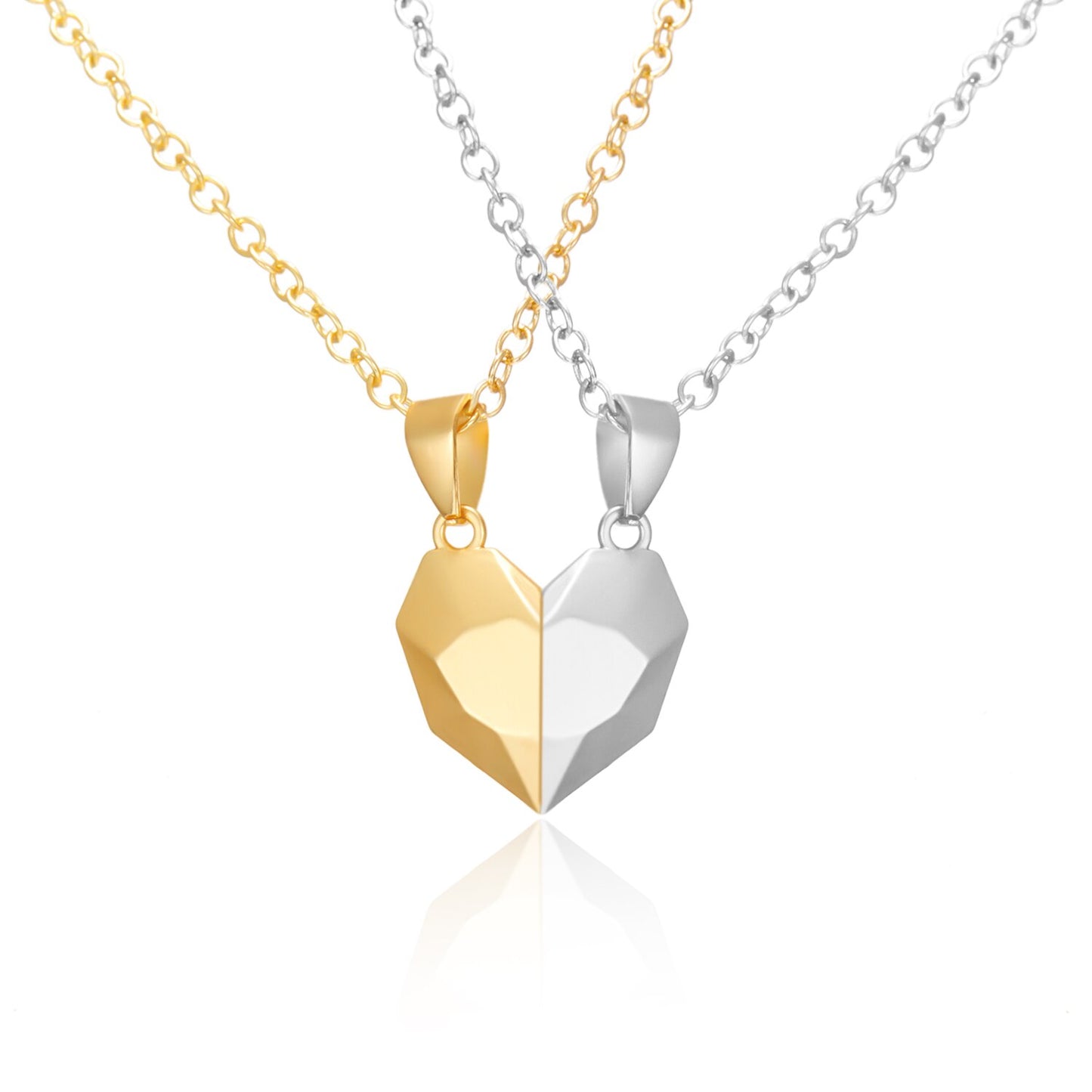 Exquisite Heart Shaped Pendant Necklace for Women Men Lover Fashion Affectionate Hug Couple Necklace Love witness Jewelry