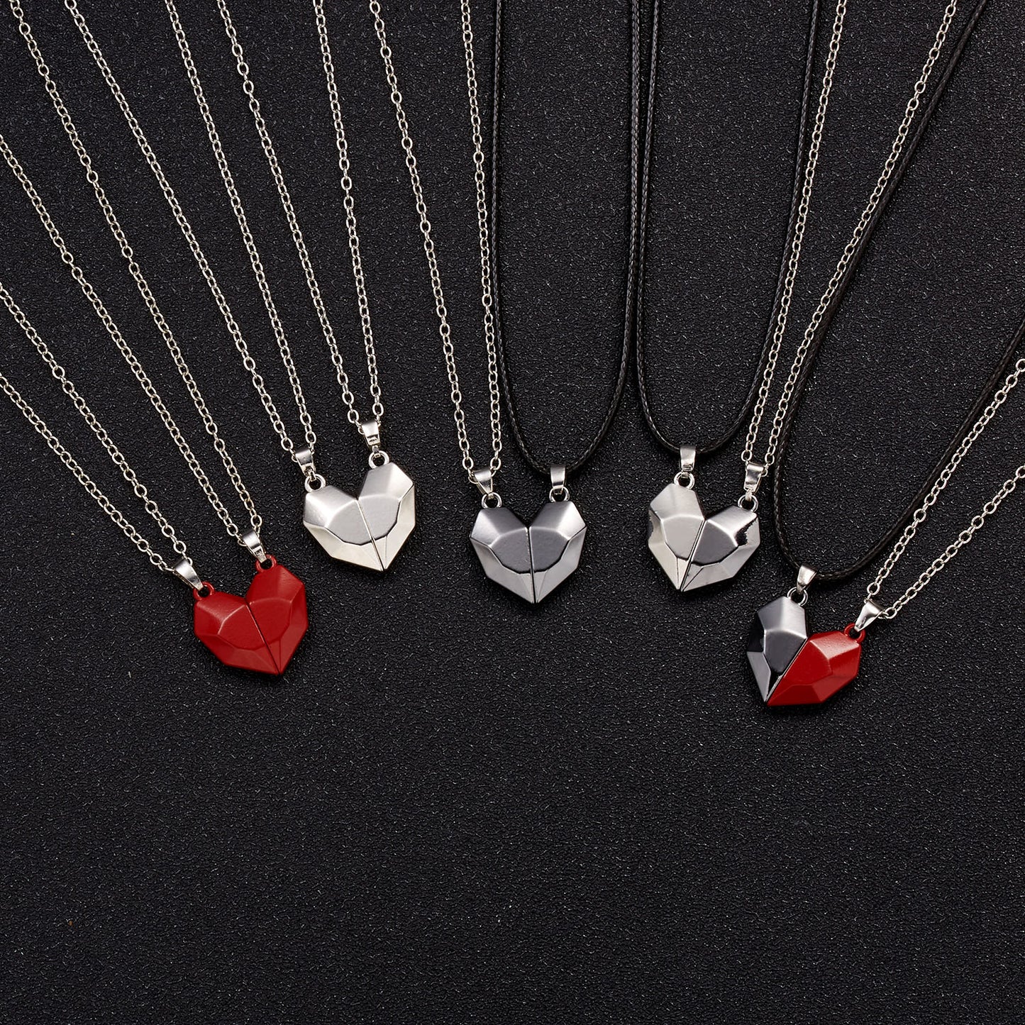 Exquisite Heart Shaped Pendant Necklace for Women Men Lover Fashion Affectionate Hug Couple Necklace Love witness Jewelry