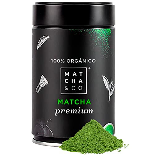 Matcha Premium 100% Ecológico | Té verde en polvo Orgánico de Japón | Té Matcha de grado ceremonial premium BIO | Matcha & CO (80 g)