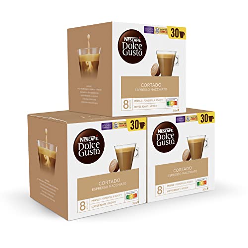 Dolce Gusto NESCAFÉ Cortado - x3 pack de 30 cápsulas - Total: 90 cápsulas