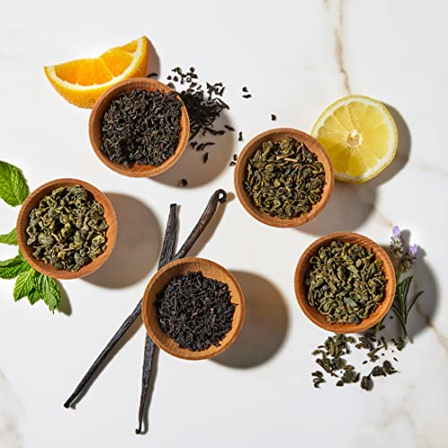 Modern Gourmet Foods, Kit de Infusión de Té de regalo, incluye 25 tés de hoja suelta de sabor único y un infusor de té, paquete de 25