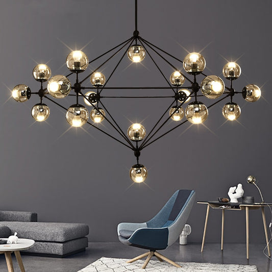 Industrail Vintage Loft Chandelier Glass Bubble Chandelier for Living room Bedroom Kitchen Island mall staircase chandelier