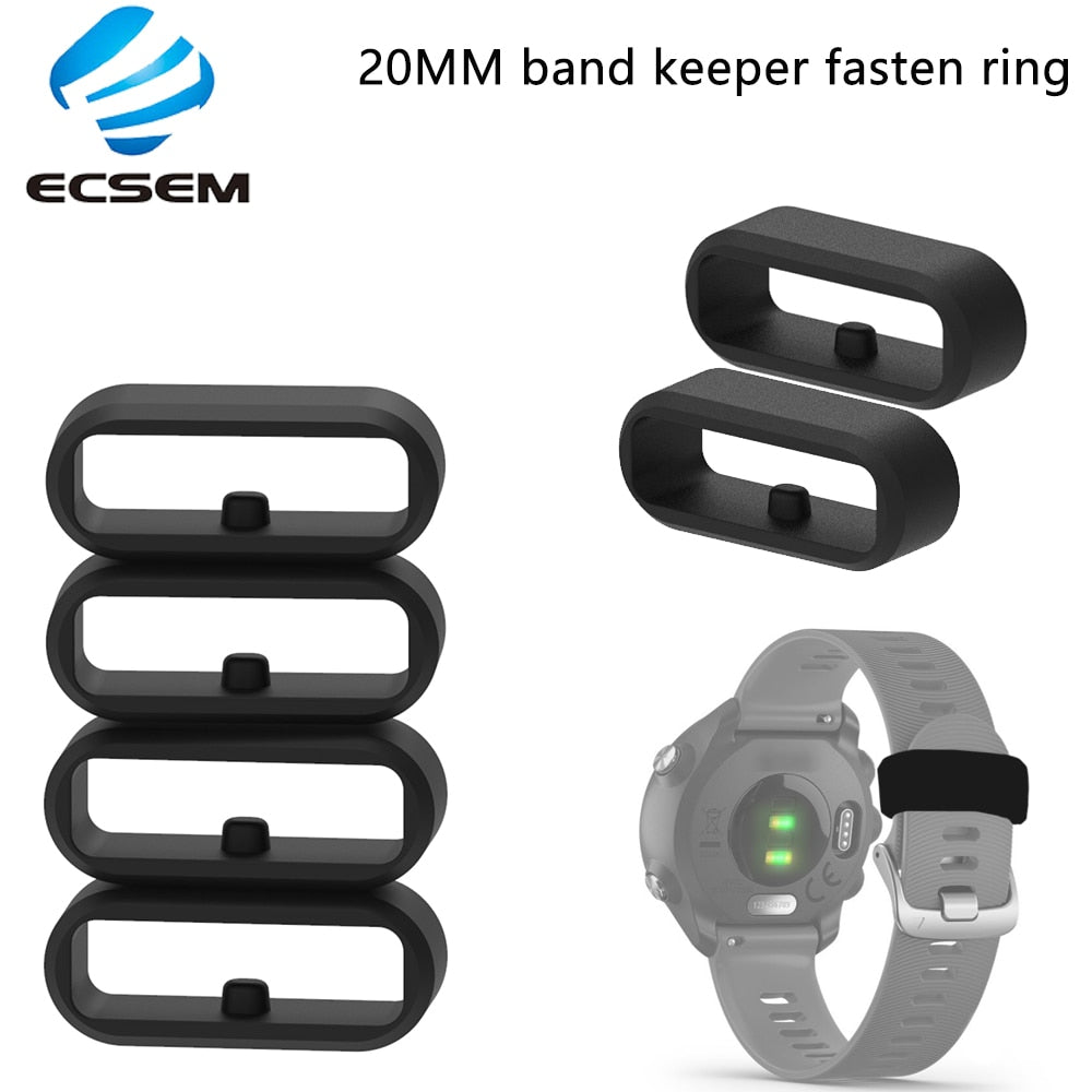 Rubber Replacement Watch Strap Band Keeper Loop Security Holder Retainer Ring for Garmin vivoactive3 vivomove hr forerunner 645