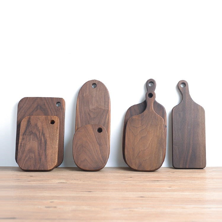 Black walnut cheese board special-shaped cutting boards solid wood rootstock hole wood board kitchen stuff