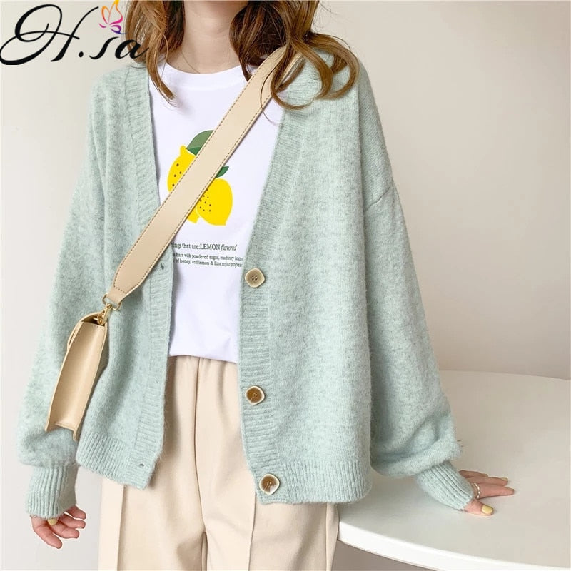 Women Sweater Cardigans Spring Solid Cashmere Sweater Coat Chic Korean style Casual Cardigans Roupa Jacket sueters mujer