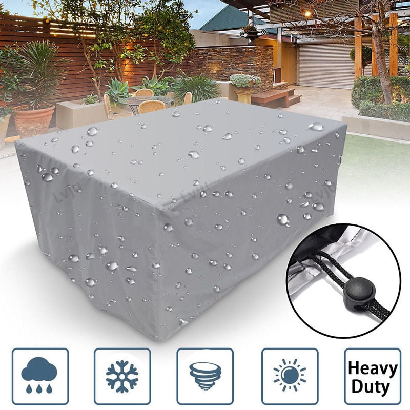 Lvju Waterproof Outdoor Patio Garden Furniture Covers Rain Snow Chair covers for Sofa Table Chair Dust Proof Cover