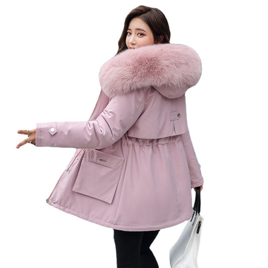 Jacket Warm Fur Collar Thick Overcoat Fashion Long Hooded Parkas Women's Jacket Clothing Female Snow Wear Coat